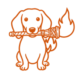 The Ember Gallery mascot